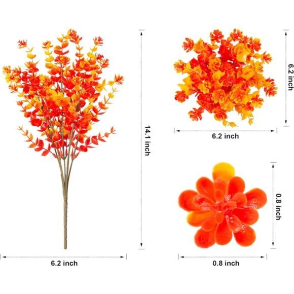 Ivydale Artificial Fake Outdoor Outside Mums Flowers Plants for Fall Autumn, 12 - Picture 2 of 7